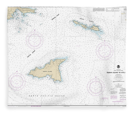 Nautical Chart 16423 Shemya Island Attu Island Blanket