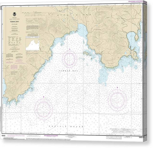 Nautical Chart-16431 Temnac Bay Canvas Print