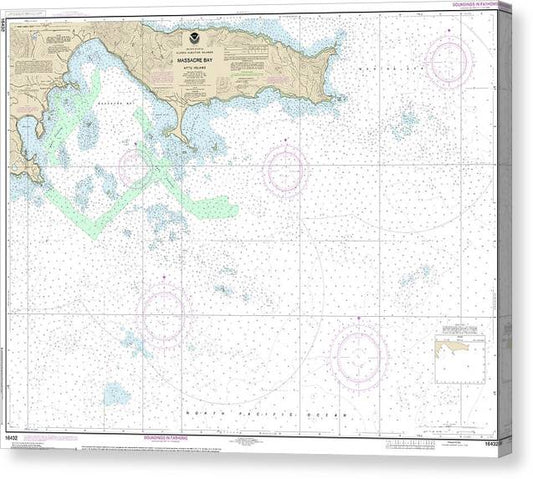 Nautical Chart-16432 Massacre Bay Canvas Print