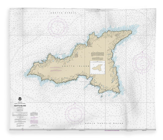 Nautical Chart 16434 Agattu Island Blanket