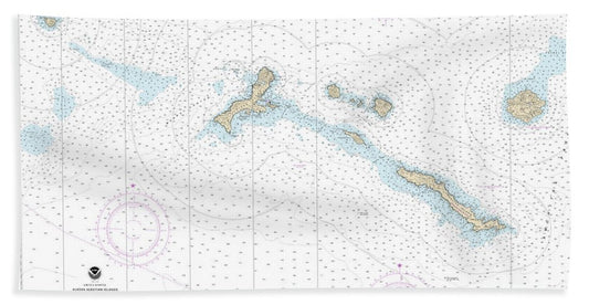 Nautical Chart-16440 Rat Islands Semisopochnoi Island-buldir L - Bath Towel