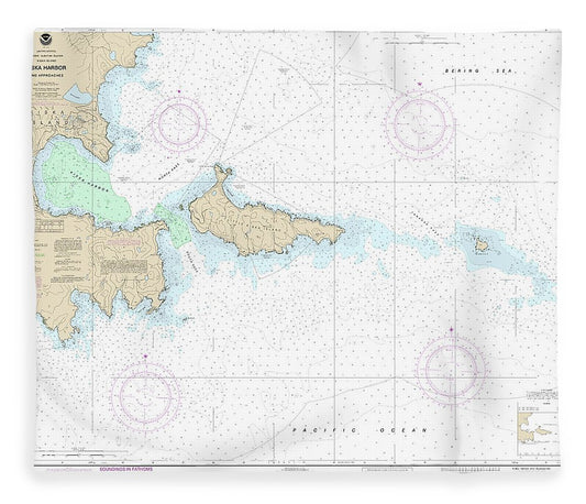 Nautical Chart 16442 Kiska Harbor Approaches Blanket