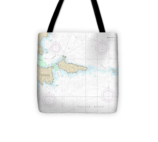 Nautical Chart 16442 Kiska Harbor Approaches Tote Bag