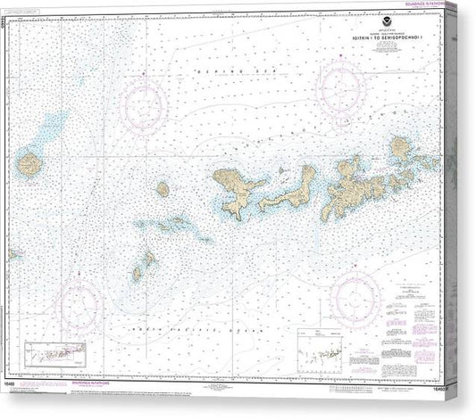 Nautical Chart-16460 Igitkin Ls-Semisopochnoi Island Canvas Print