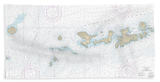 Nautical Chart-16460 Igitkin Ls-semisopochnoi Island - Beach Towel