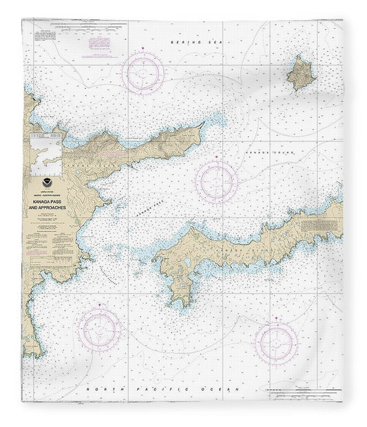 Nautical Chart 16463 Kanaga Pass Approaches Blanket