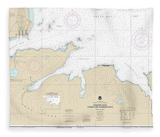 Nautical Chart 16476 Sweeper Cove, Finger Scabbard Bays Blanket
