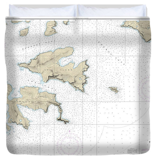 Nautical Chart 16477 Tagalak Island Little Tanaga L Duvet Cover