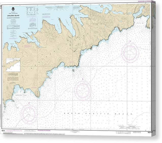 Nautical Chart-16514 Kulikak Bay-Surveyor Bay Canvas Print