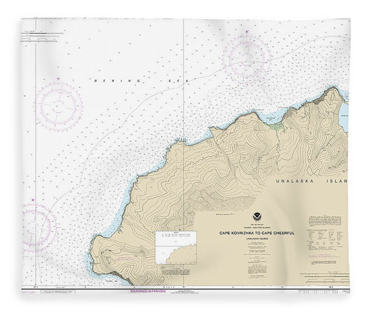Nautical Chart 16518 Cape Kavrizhka Cape Cheerful Blanket