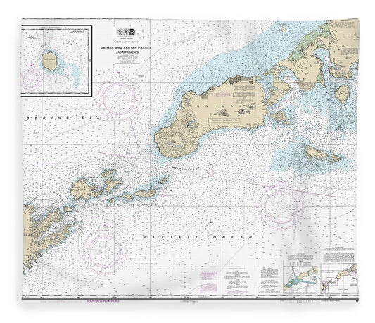Nautical Chart 16520 Unimak Akutan Passes Approaches, Amak Island Blanket
