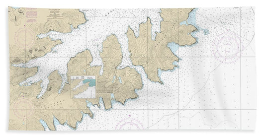 Nautical Chart-16522 Beaver Inlet - Beach Towel