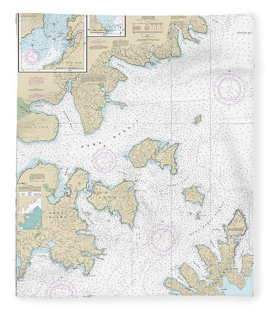 Nautical Chart 16553 Shumagin Islands Nagai I Unga I, Delarof Harbor, Popof Strait, Northern Part Blanket