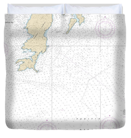 Nautical Chart 16556 Chiachi Island Nagai Island, Chiachi Islands Anchorage Duvet Cover