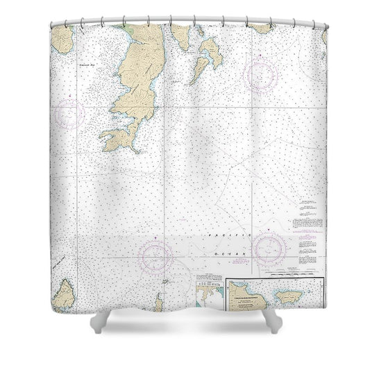 Nautical Chart 16556 Chiachi Island Nagai Island, Chiachi Islands Anchorage Shower Curtain