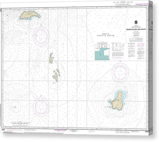Nautical Chart-16587 Semidi Islands-Vicinity Canvas Print