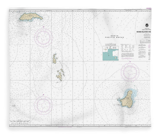 Nautical Chart 16587 Semidi Islands Vicinity Blanket