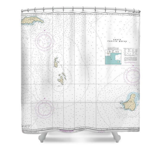 Nautical Chart 16587 Semidi Islands Vicinity Shower Curtain