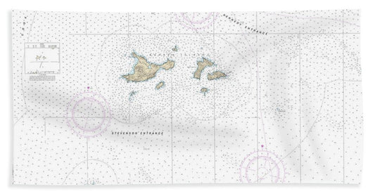 Nautical Chart-16606 Barren Islands - Bath Towel