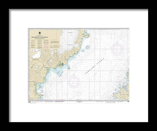 A beuatiful Framed Print of the Nautical Chart-16608 Shelikof Strait-Cape Douglas-Cape Nukshak by SeaKoast