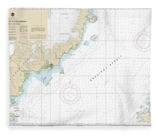Nautical Chart 16608 Shelikof Strait Cape Douglas Cape Nukshak Blanket