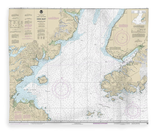 Nautical Chart 16640 Cook Inlet Southern Part Blanket
