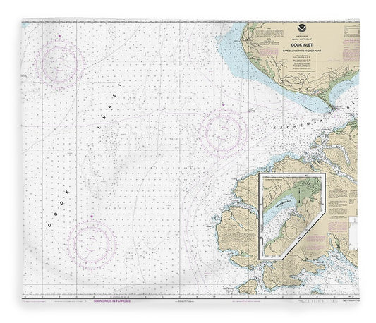 Nautical Chart 16647 Cook Inlet Cape Elizabeth Anchor Point Blanket