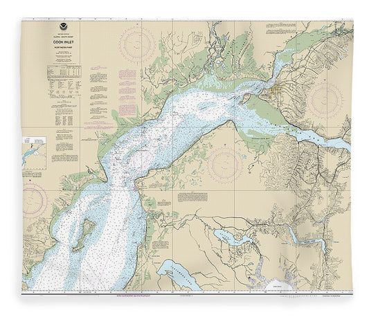 Nautical Chart 16660 Cook Inlet Northern Part Blanket