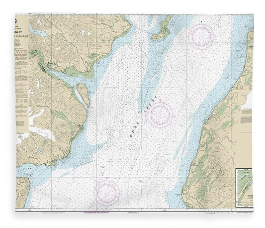 Nautical Chart 16661 Cook Inlet Anchor Point Kalgin Island, Ninilchik Harbor Blanket