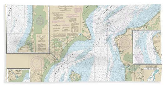 Nautical Chart-16662 Cook Inlet-kalgin Island-north Foreland - Bath Towel