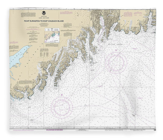 Nautical Chart 16680 Point Elrington East Chugach Island Blanket
