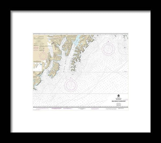 Nautical Chart-16681 Seal Rocks-gore Point - Framed Print