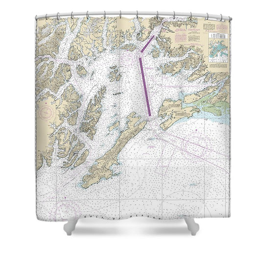 Nautical Chart 16700 Prince William Sound Shower Curtain