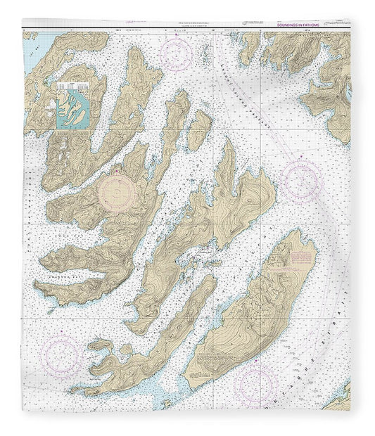 Nautical Chart 16702 Latouche Passage Whale Bay Blanket