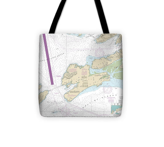 Nautical Chart 16709 Prince William Sound Eastern Entrance Tote Bag