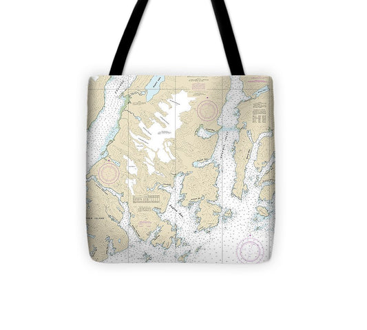 Nautical Chart 16712 Unakwik Inlet Esther Passage College Fiord Tote Bag