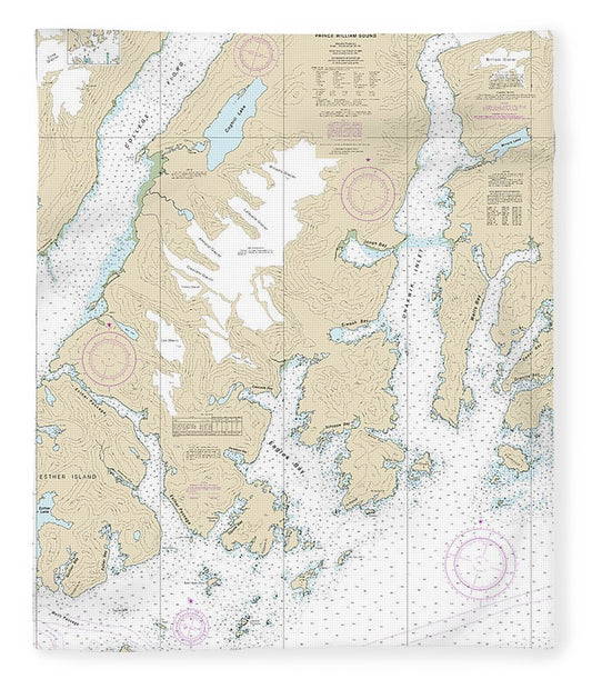 Nautical Chart 16712 Unakwik Inlet Esther Passage College Fiord Blanket