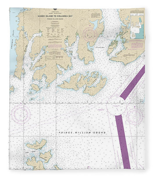 Nautical Chart 16713 Naked Island Columbia Bay Blanket