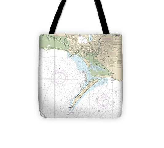 Nautical Chart 16723 Controller Bay Tote Bag