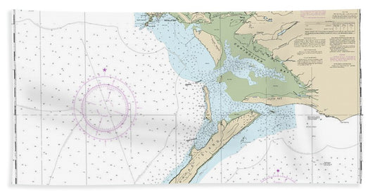 Nautical Chart-16723 Controller Bay - Bath Towel