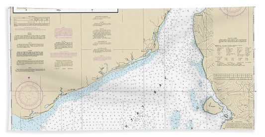 Nautical Chart-16761 Yakutat Bay, Yakutat Harbor - Bath Towel