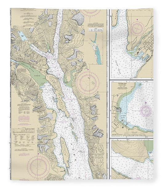 Nautical Chart 17317 Lynn Canal Point Sherman Skagway, Lutak Inlet, Skagway Nahku Bay, Portage Cove, Chilkoot Inlet Blanket