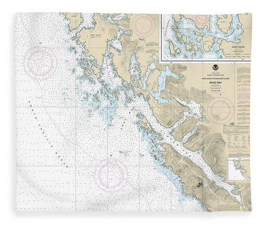 Nautical Chart 17322 Khaz Bay, Chichagof Island Elbow Passage Blanket