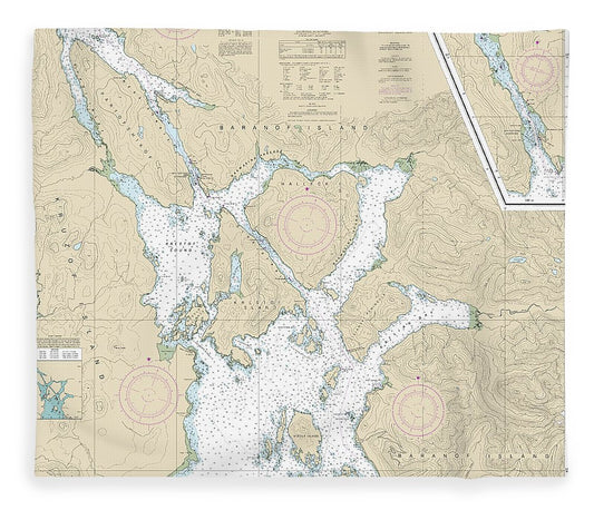 Nautical Chart 17324 Sitka Sound Salisbury Sound, Inside Passage, Neva Str Neva Pt Zeal Pt Blanket