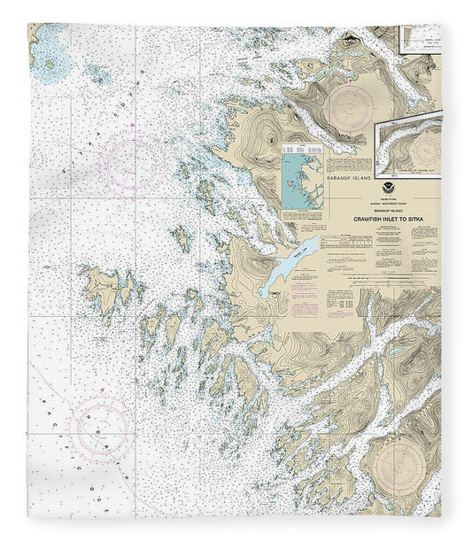 Nautical Chart 17326 Crawfish Inlet Sitka, Baranof I, Sawmill Cove Blanket