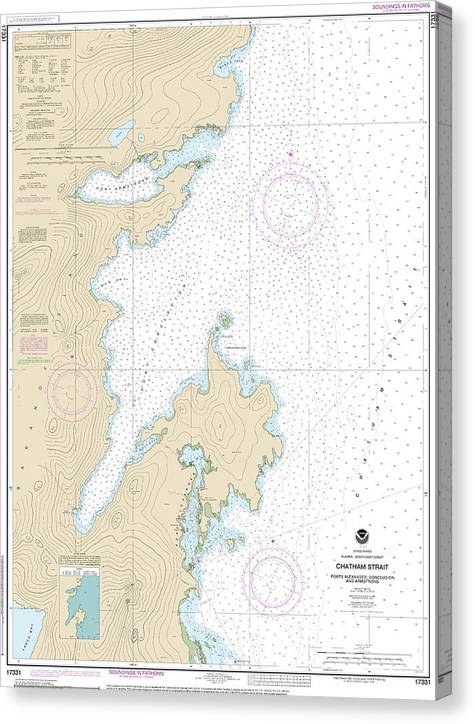 Nautical Chart-17331 Chatham Strait Ports Alexander, Conclusion,-Armstrong Canvas Print