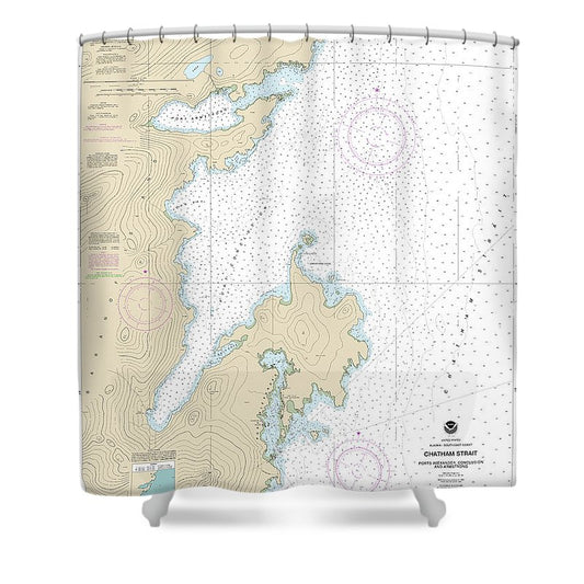 Nautical Chart 17331 Chatham Strait Ports Alexander, Conclusion, Armstrong Shower Curtain