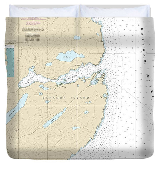 Nautical Chart 17333 Ports Herbert, Walter, Lucy Armstrong Duvet Cover