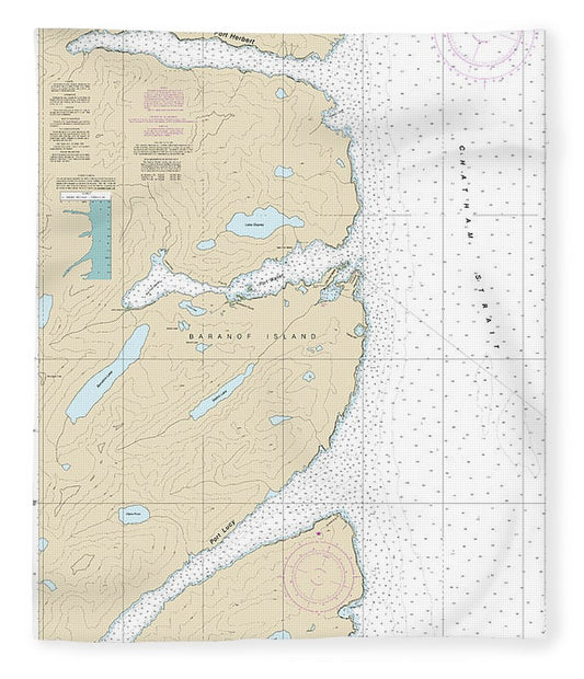 Nautical Chart 17333 Ports Herbert, Walter, Lucy Armstrong Blanket