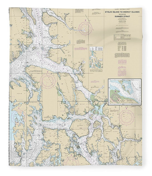Nautical Chart 17360 Etolin Island Midway Islands, Including Sumner Strait, Holkham Bay, Big Castle Island Blanket